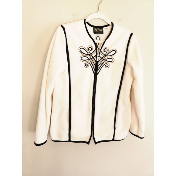 Bob Mackie Wearable Art Fleece Zip up Jacket - Picture 1 of 5